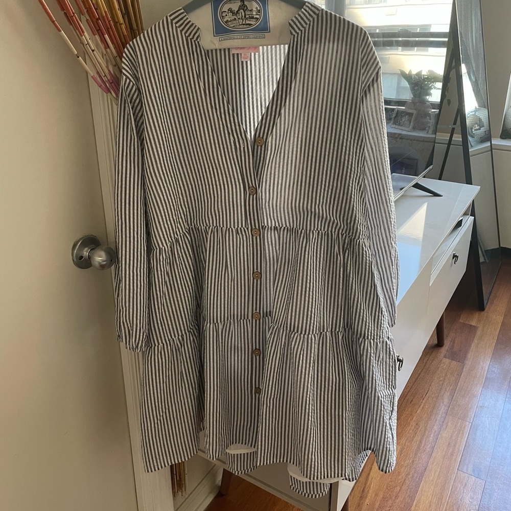 Pink Lily Button Down Dress